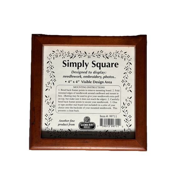 Sudberry House Mahogany Simply Square Box 5"X5"X2.75"-Design Area 4"X4" - Picture 1 of 16